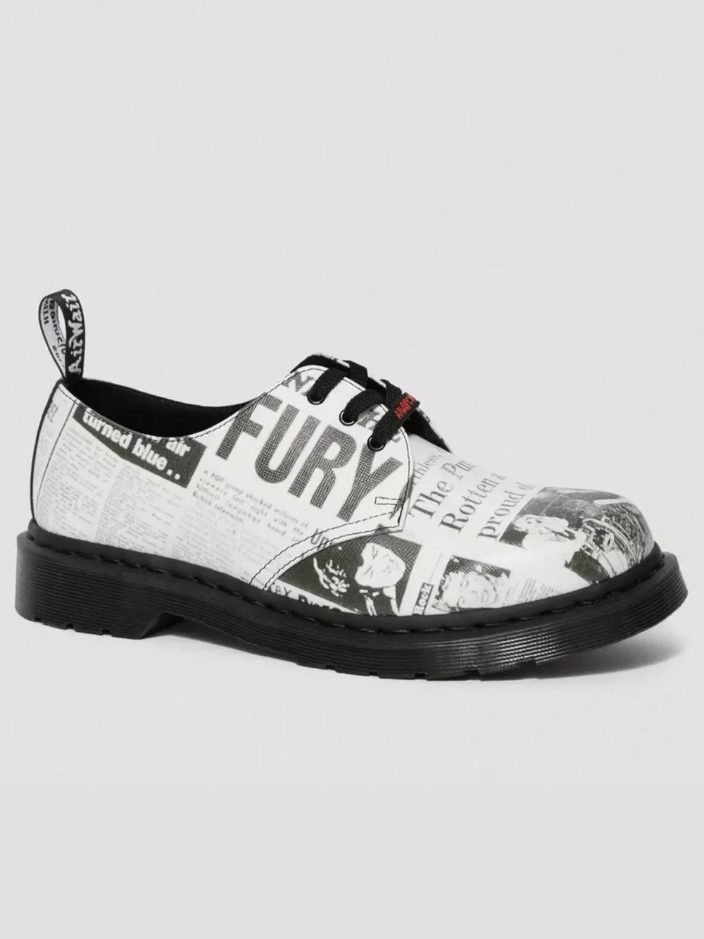 Dr. Martens 1461 Sex Pistols News Paper Print Backhand Women’s size 7 NEW!!!